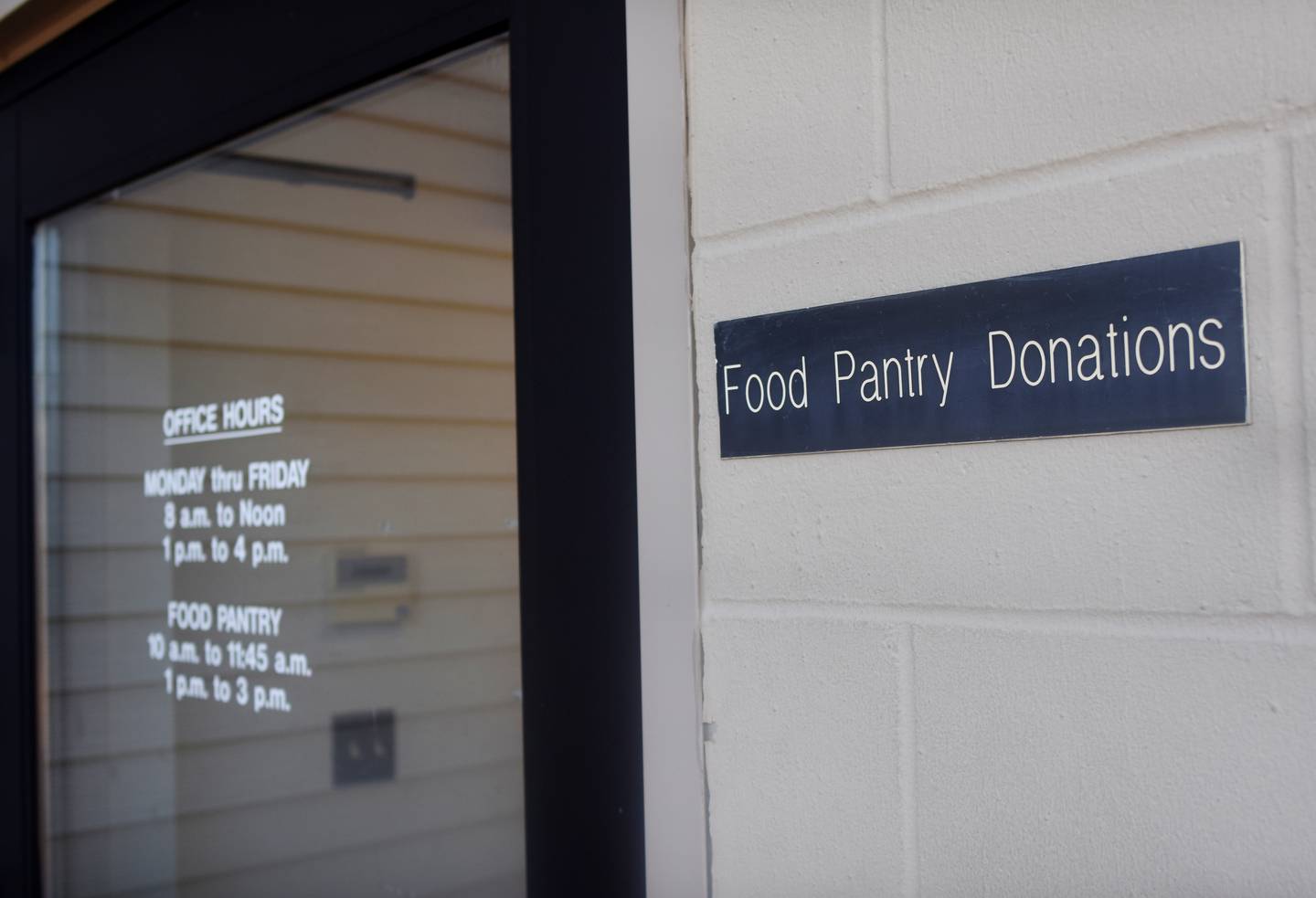 Guests of the Salvation Army in Newton should enter the food pantry donations door on the east side of the property near the organization's parking lot.