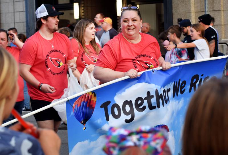 Residents gathered for the Newton Homecoming Parade on Sept. 15 in downtown Newton, which concluded with a community pep rally on the west side of the square.