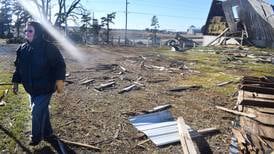 Storm heavily damaged some properties east of Newton