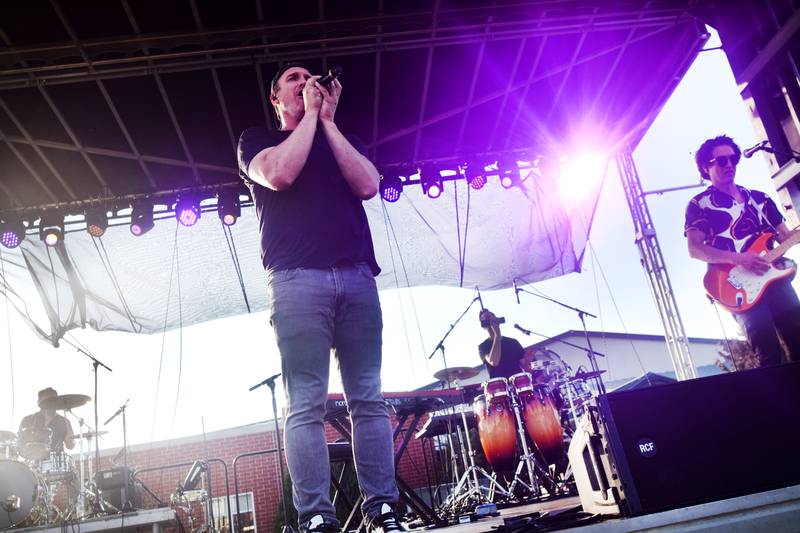 Sanctus Real performs on the Fierce Faith Music Fest 2024 stage on June 15 at Community Heights Alliance Church in Newton.