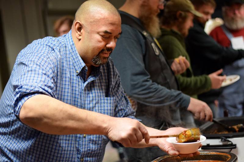 American Legion Post 111 held its fifth annual chili cook-off Feb. 19 at its 101 W. Fourth St. St. facility in Newton. In addition to serving bowls of hot chili to guests, the cook-off acted as a fundraiser for the American Legion. Proceeds from the cook-off will directly benefit repairs to the American Legion's roof and parking lot.