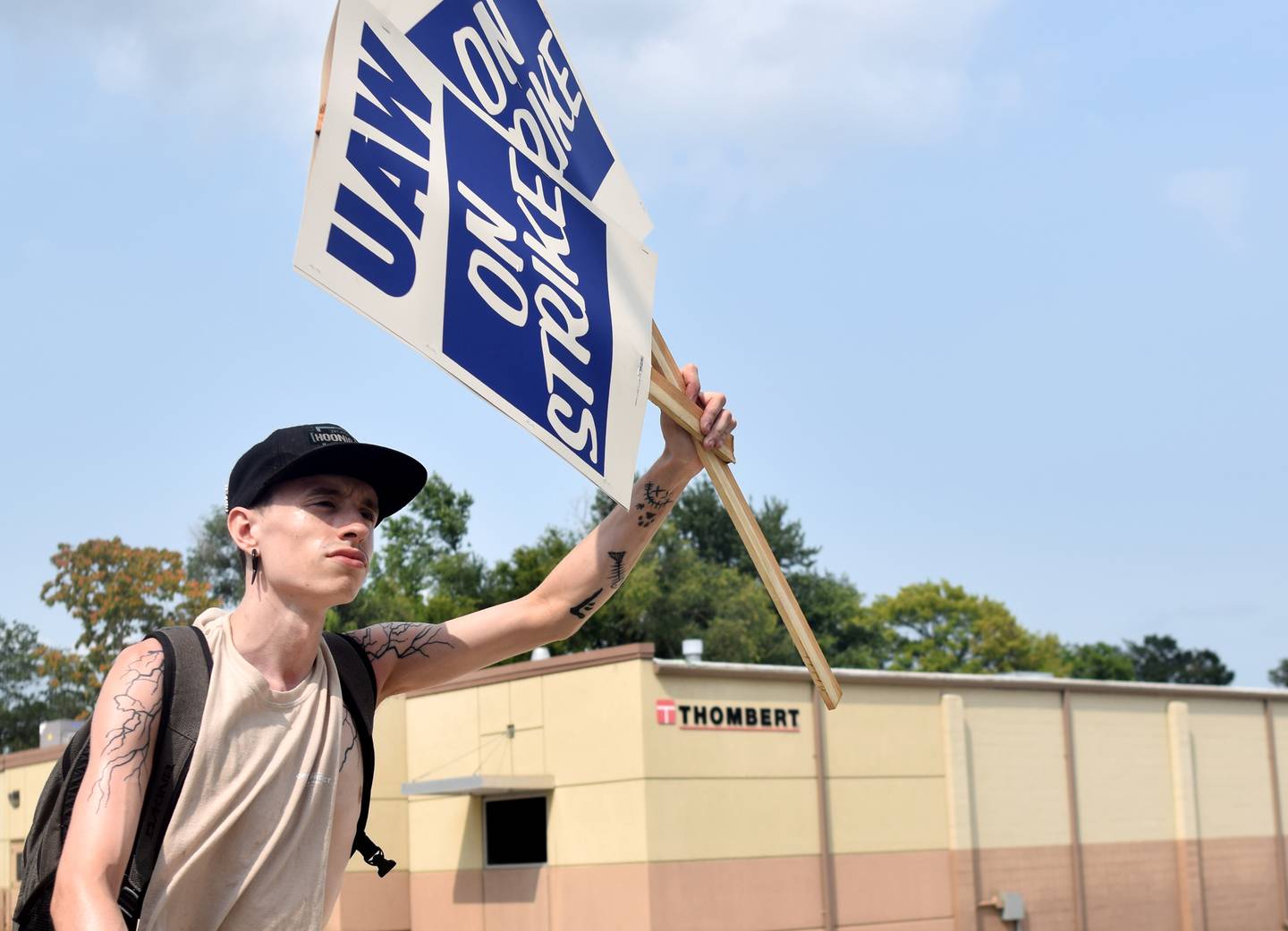 Thombert Inc. employees and members of the United Auto Workers Local 997 union went on strike Tuesday, Aug. 1 outside the Newton facility.