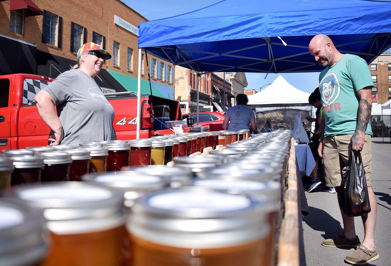 MARKET RETURNS Vendors return downtown for the first day of Newton