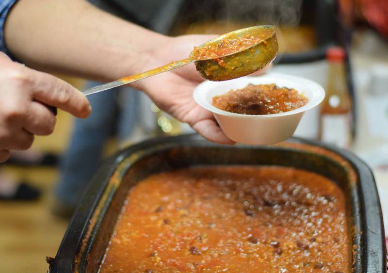 American Legion Post 111 held its fifth annual chili cook-off Feb. 19 at its 101 W. Fourth St. St. facility in Newton. In addition to serving bowls of hot chili to guests, the cook-off acted as a fundraiser for the American Legion. Proceeds from the cook-off will directly benefit repairs to the American Legion's roof and parking lot.