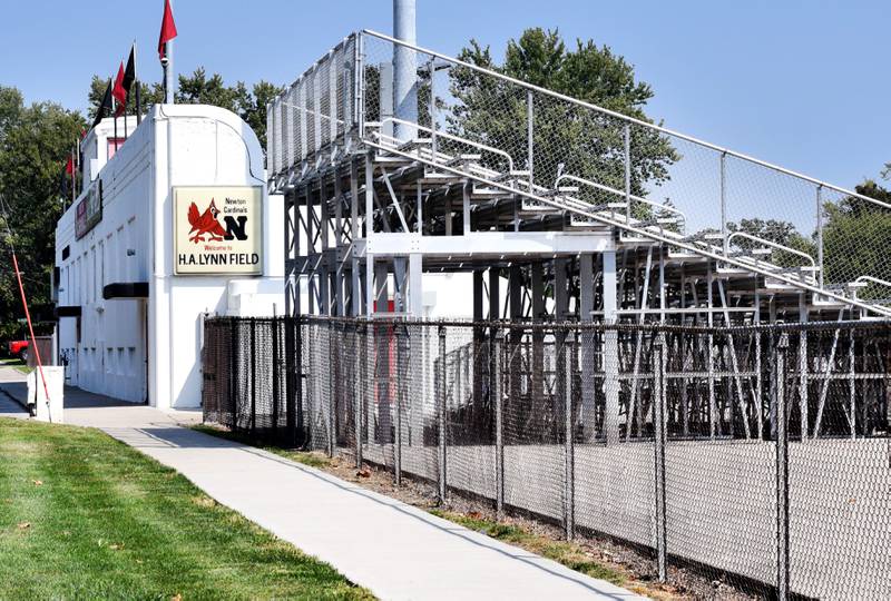 Tom Hollander, a Newton resident, asked the school board on Sept. 9 to consider installing handraills for the bleachers and other ADA improvements at H.A. Lynn Stadium.