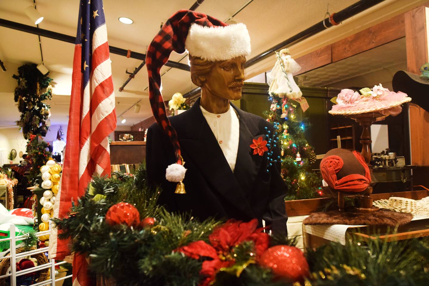 In addition to decorating the 200-plus Christmas trees on display at the Jasper County Historical Museum's Tree-mendous Christmas Experience, volunteers have also put ornaments and decorations on the displays.