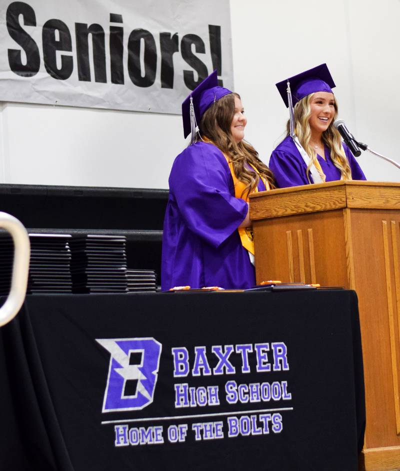 The Baxter Class of 2024 seniors take home diplomas and scholarships during commencement ceremony May 19 at the Baxter Community School District.