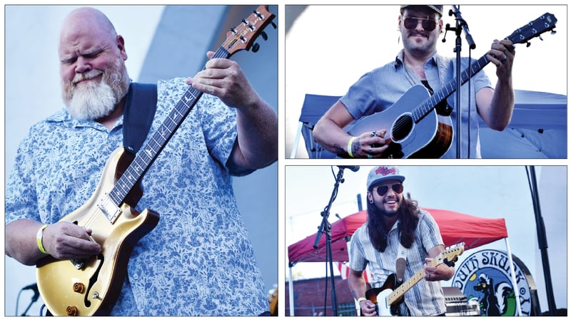 Avey Grouws Band performs the headlining set of the Bowlful of Blues on Sept. 1 at Maytag Park in Newton. The annual music festival is organized by the South Skunk Blues Society. Clayton Ryan and Zander perform in between sets during Bowlful of Blues on Sept. 1 at Maytag Park in Newton.