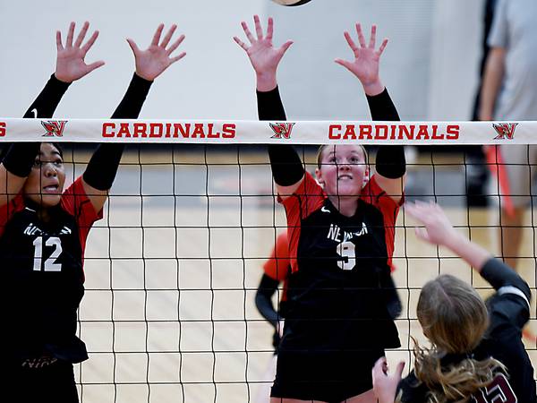 Newton volleyball suffers three-set loss to Pella Christian