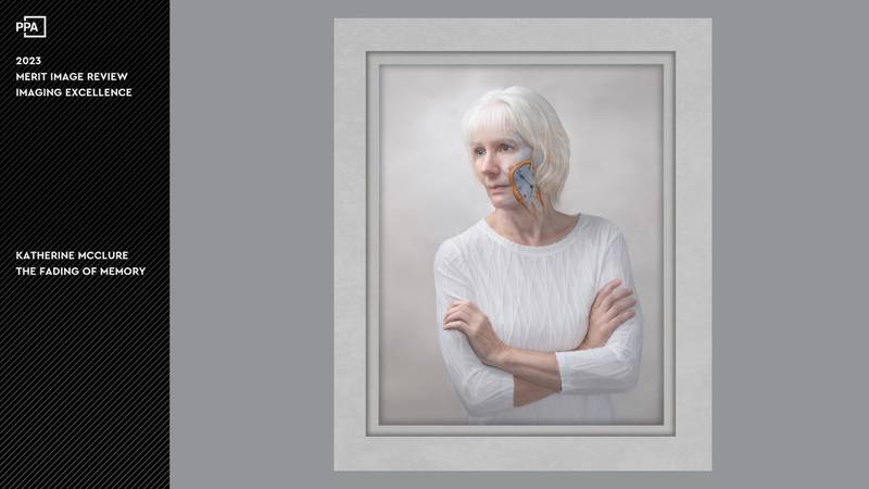 The Fading of Memory, a painted portrait created by Katherine McClure of Prairie City, was recently awarded the distinction of Imaging Excellence by Professional Photographers of America’s 2023 Merit Image Review.