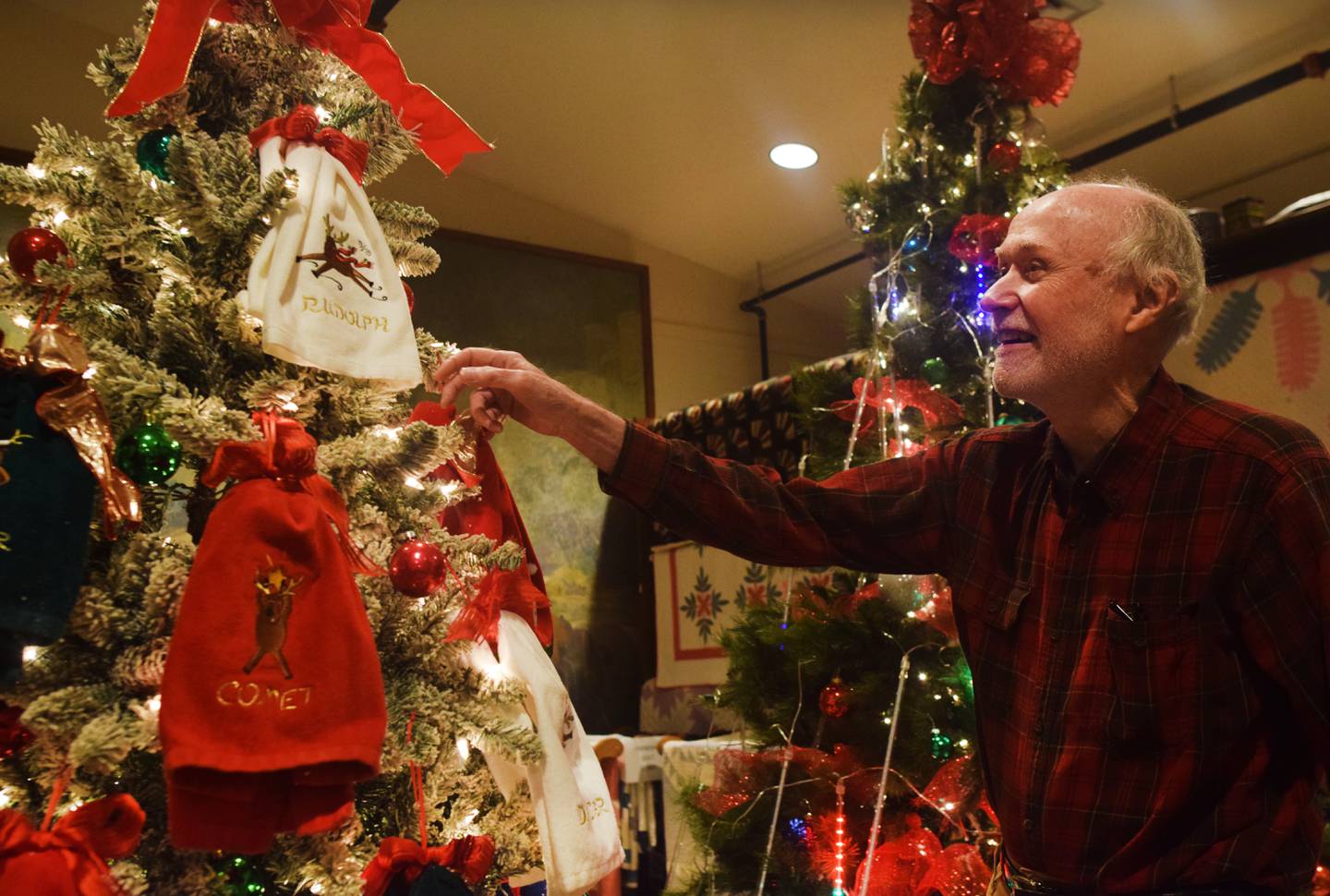 Larry Hurto, a local historian and board member for the Jasper County Historical Museum, tours through the Tree-mendous Christmas Experience displays. The holiday event will make its return every Saturday and Sunday starting Dec. 2 through Dec. 31. More than 200 trees are on display, and they are all different from the events of previous years.