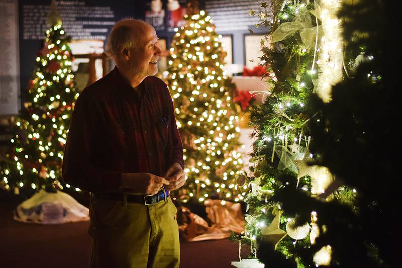 Larry Hurto, a local historian and board member for the Jasper County Historical Museum, tours through the Tree-mendous Christmas Experience displays. The holiday event will make its return every Saturday and Sunday starting Dec. 2 through Dec. 31. More than 200 trees are on display, and they are all different from the events of previous years.