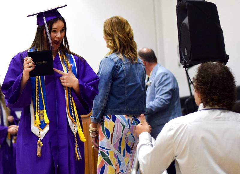 The Baxter Class of 2024 seniors take home diplomas and scholarships during commencement ceremony May 19 at the Baxter Community School District.